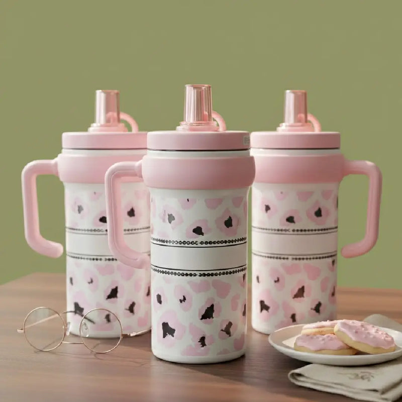 Leopard Print Stainless Steel Tumbler – Pink Chic Design