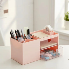 Multi-Compartment Cartoon Desk Organizer Box