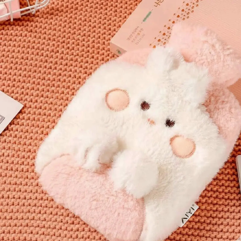 Kawaii Plush Hot Water Bag with Soft Cover