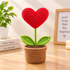 Crochet Fridge Magnet - Red Heart
