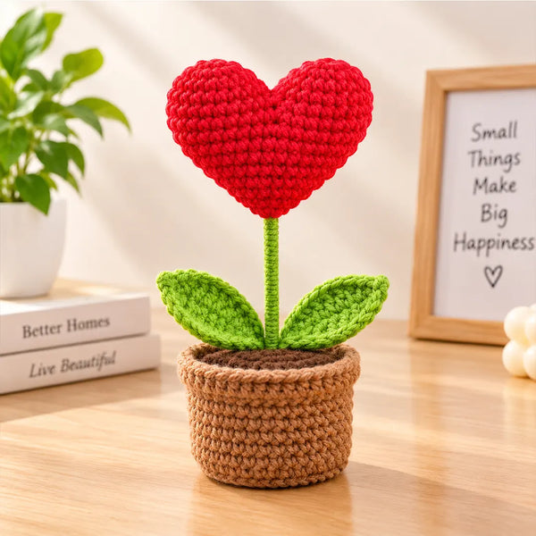 Crochet Fridge Magnet - Red Heart