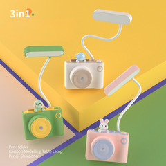 Camera-Shaped Desk Lamp With Sharpener & Pen Holder