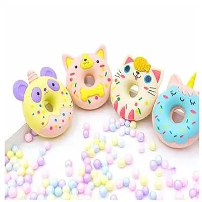Kawaii Animal Donut Shape Detachable Cartoon Eraser
