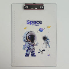 Space Astronaut Design Transparent Writing Pad with Ruler - Clipboard