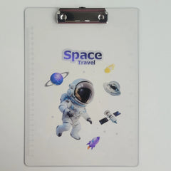 Space Astronaut Design Transparent Writing Pad with Ruler - Clipboard