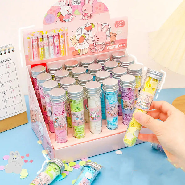 Kawaii Bunny Hand Wash Paper Soap Gentle Fragrance