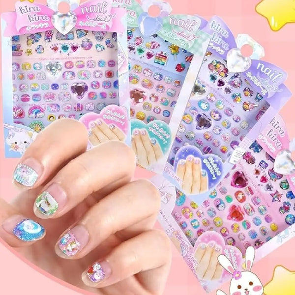 Kawaii 3D Nail Decorative Stickers (Pack of 4)