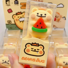 Chubby Bear Eraser – Adorable Tiny Writing Buddy