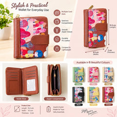 Stylish Cartoon Design Zip Wallet