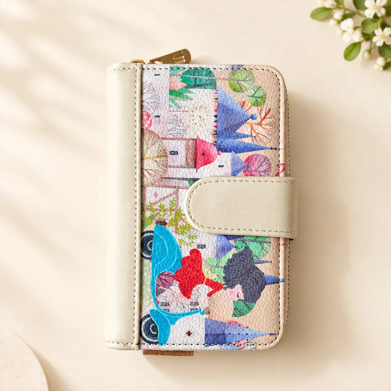 Stylish Cartoon Design Zip Wallet