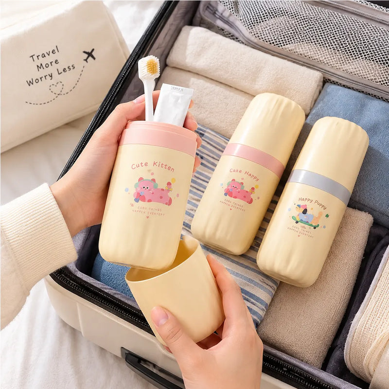 Cartoon Design Travel Toothbrush Case for Bathroom, Home & Travel