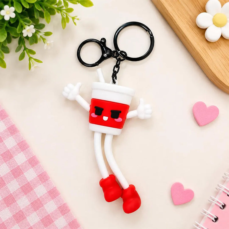 Adorable Fast Food Theme Silicone Bag Charm / Keychain