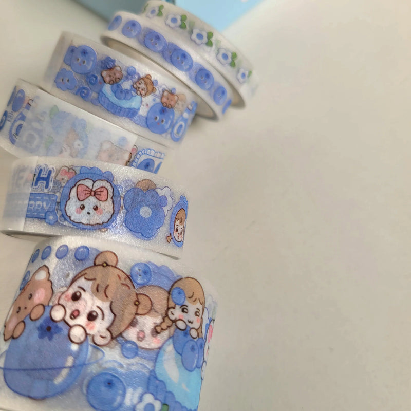 Lucky Kawaii Washi Tape & Sticker Set
