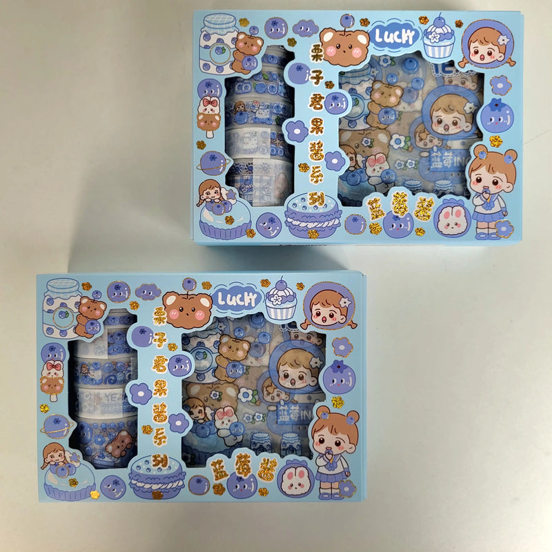 Lucky Kawaii Washi Tape & Sticker Set