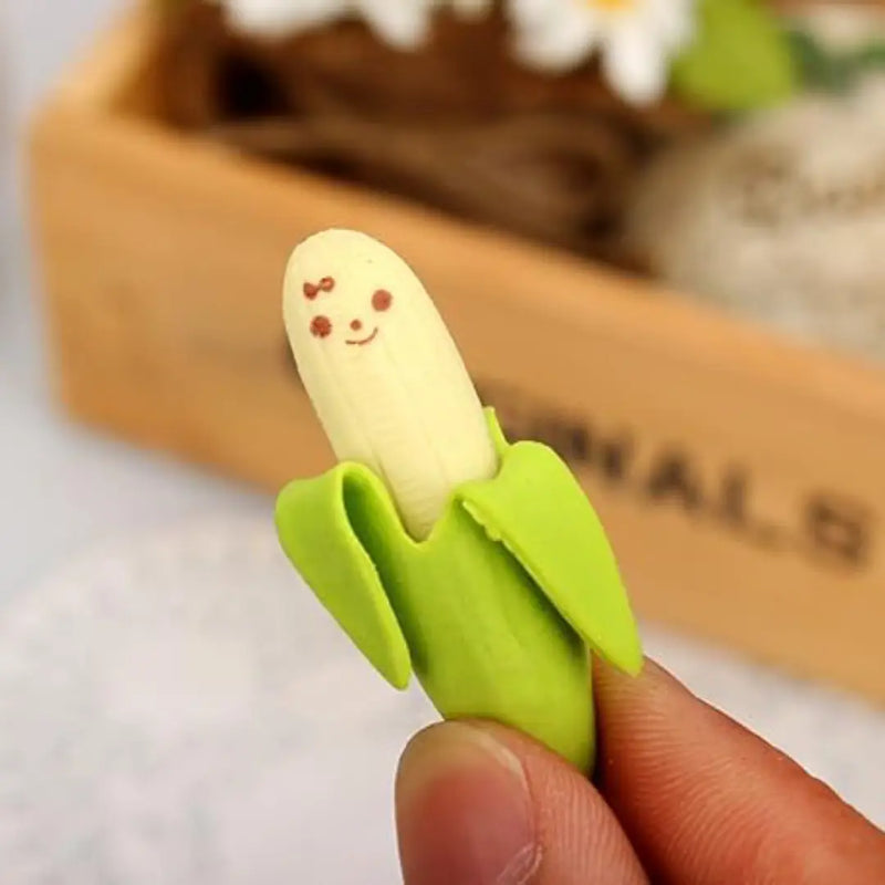 Creative Banana Fruit Erasers – 2PCS Cute Stationery