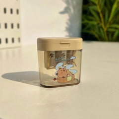 Kawaii Capybara Pencil Sharpener with Two-Hole