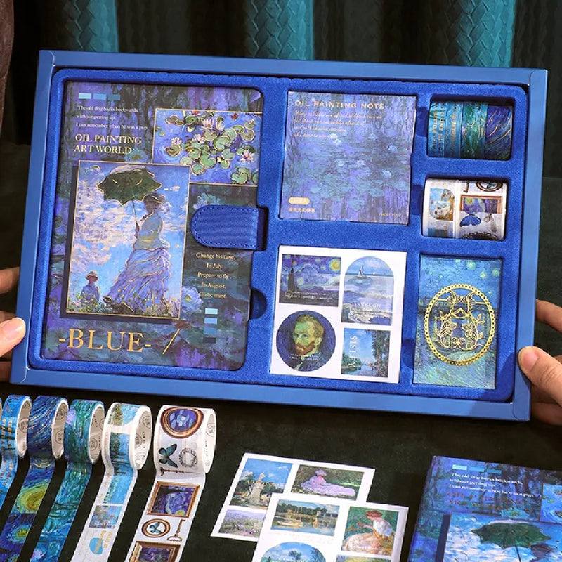 Vintage Aesthetic Blue Scrapbook Journaling Kit