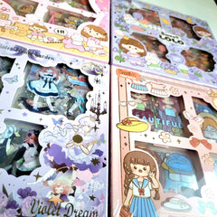 Multi shade Aesthetic Sticker Box for decor