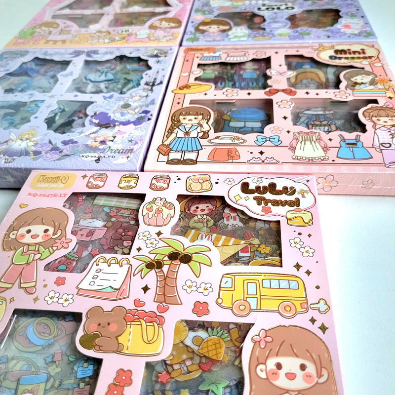 Multi shade Aesthetic Sticker Box for decor