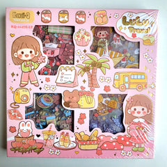 Multi shade Aesthetic Sticker Box for decor