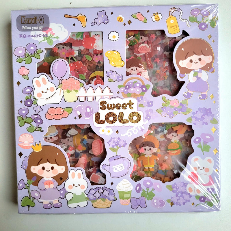 Multi shade Aesthetic Sticker Box for decor