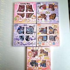 Multi shade Aesthetic Sticker Box for decor