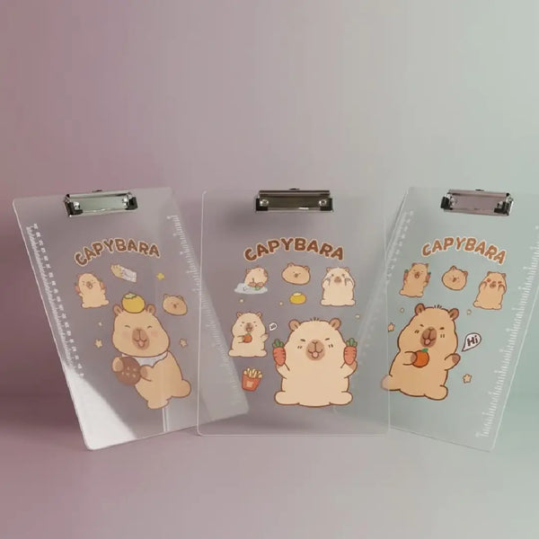 Kawaii Style Capybara Theme Exam Clipboards