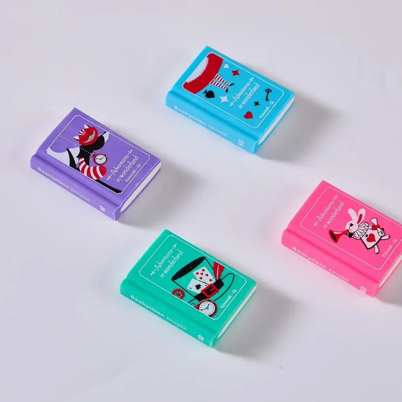 Cute Book & Pencil Style Eraser Set