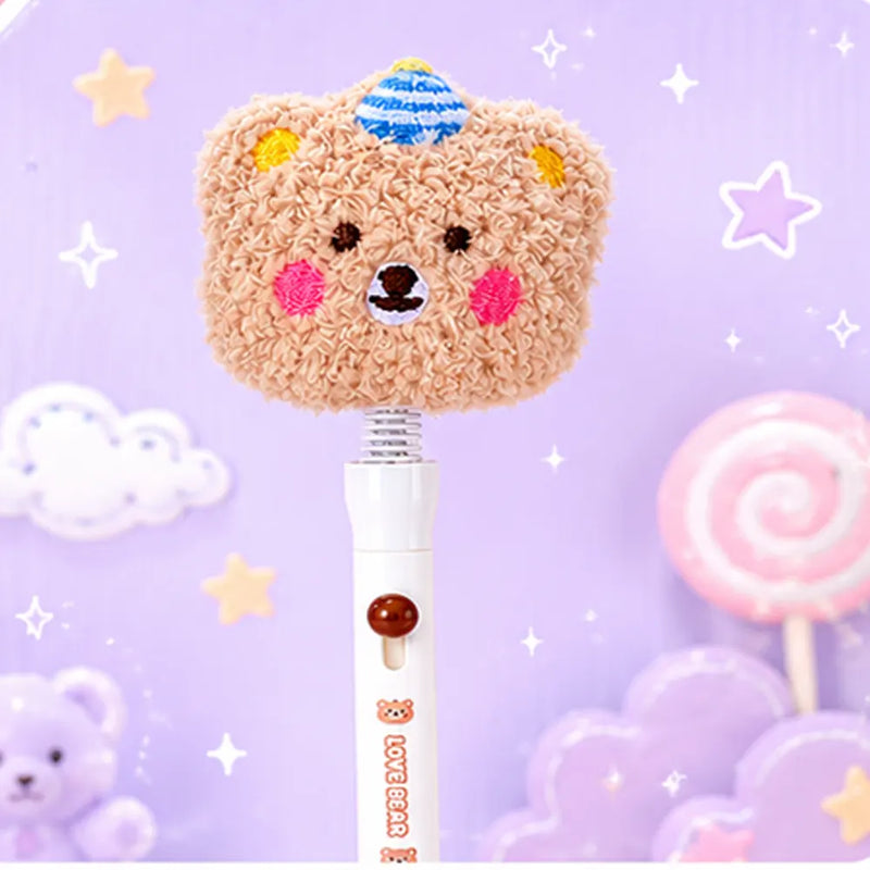 Kawaii Plush Bear Bobble Head Gel Pen