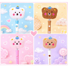 Kawaii Plush Bear Bobble Head Gel Pen