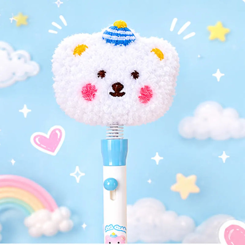 Kawaii Plush Bear Bobble Head Gel Pen