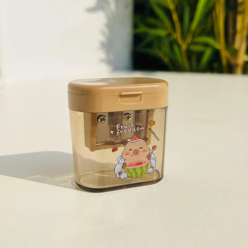 Kawaii Capybara Pencil Sharpener with Two-Hole