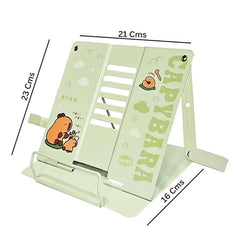 Adjustable Capybara Reading Stand / Book Holder - Green