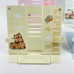 Adjustable Capybara Reading Stand / Book Holder - Yellow