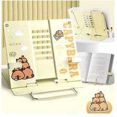 Adjustable Capybara Reading Stand / Book Holder - Yellow