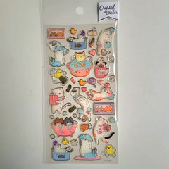Cute Cat Aesthetic Adventure Single Sheet Stickers