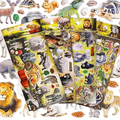 Wildlife Animal 3D Stickers Set – Nature Friends (4 sheets)