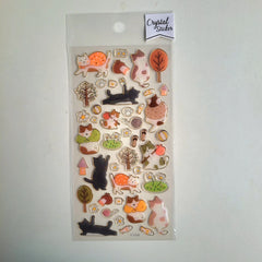 Cute Cat Aesthetic Adventure Single Sheet Stickers