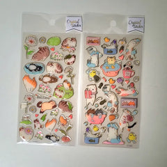 Cute Cat Aesthetic Adventure Single Sheet Stickers