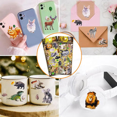 Wildlife Animal 3D Stickers Set – Nature Friends (4 sheets)