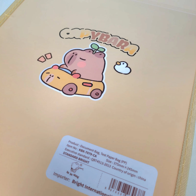 Cute Capybara Expandable Document Folder