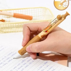Cute Capybara Retractable Fountain Pen with 2 Ink Refills