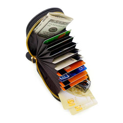 Cute Duck Card Holder - Multi-Slot Accordion Zipper Wallet