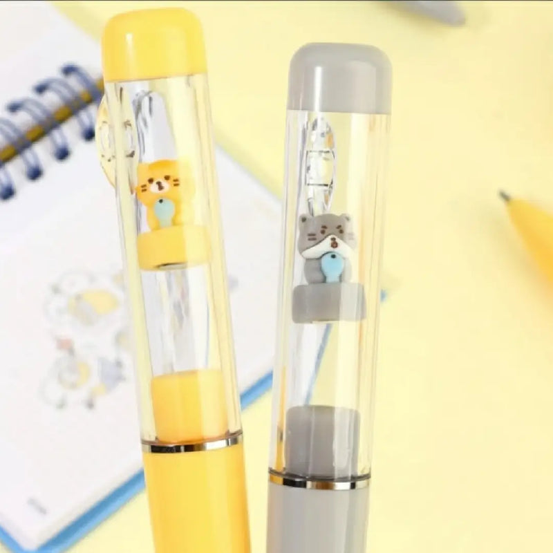 3D Floating Cat Gel Pen – Cute Shaking Mini Cat, Smooth Writing