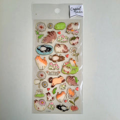 Cute Cat Aesthetic Adventure Single Sheet Stickers