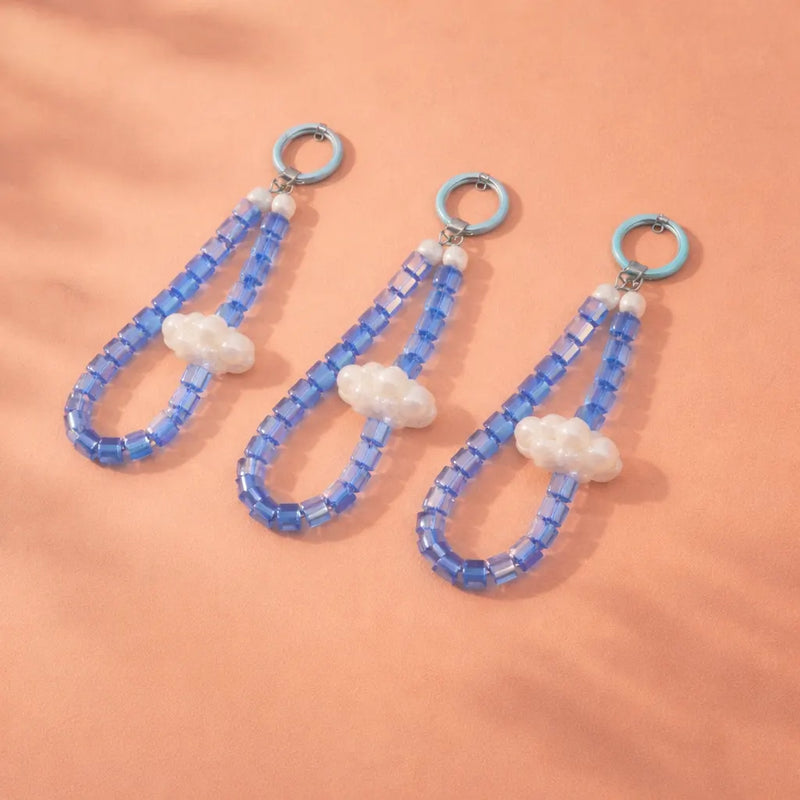 Kawaii Glass Bead Cloud Phone Charm