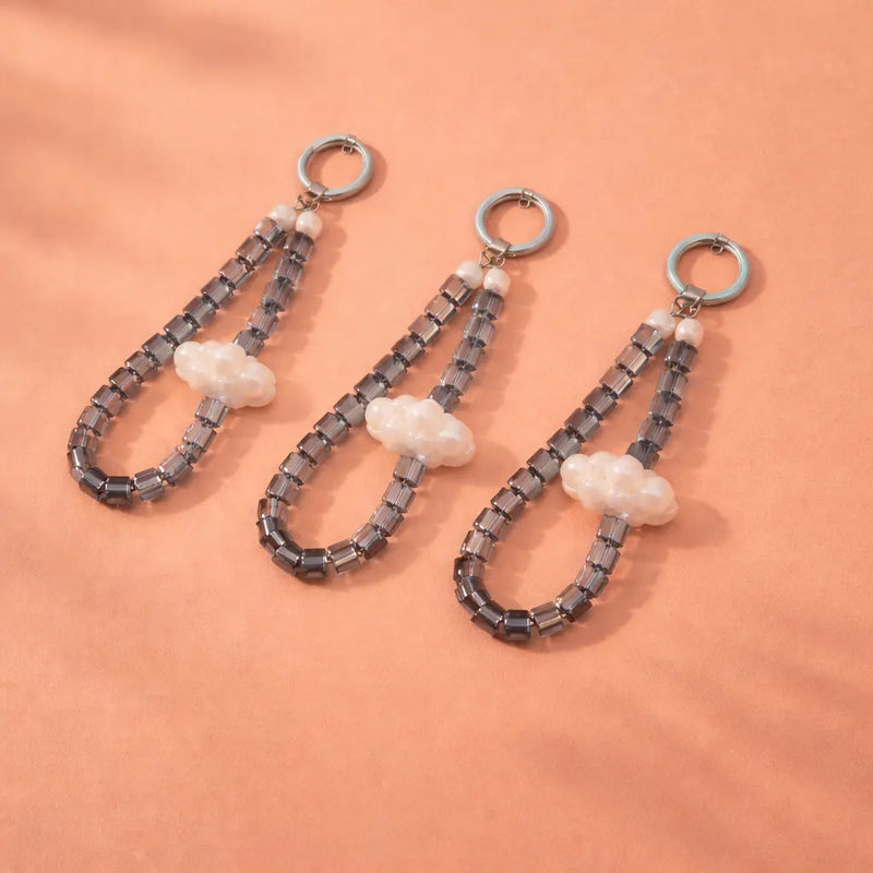 Kawaii Glass Bead Cloud Phone Charm