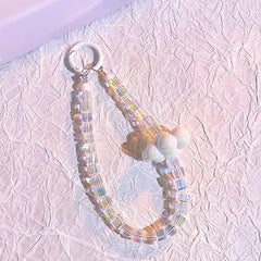 Kawaii Glass Bead Cloud Phone Charm