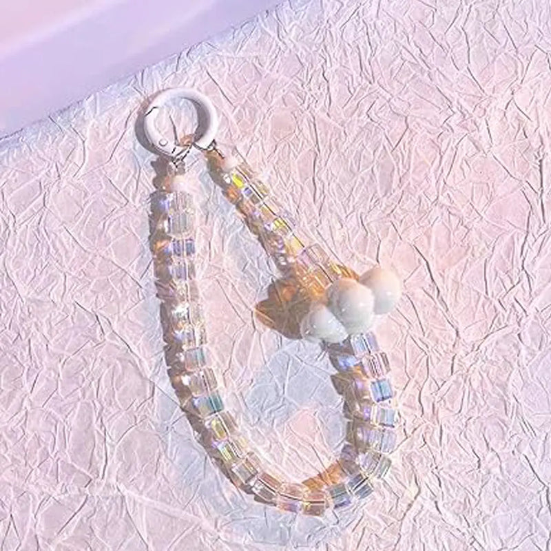Kawaii Glass Bead Cloud Phone Charm