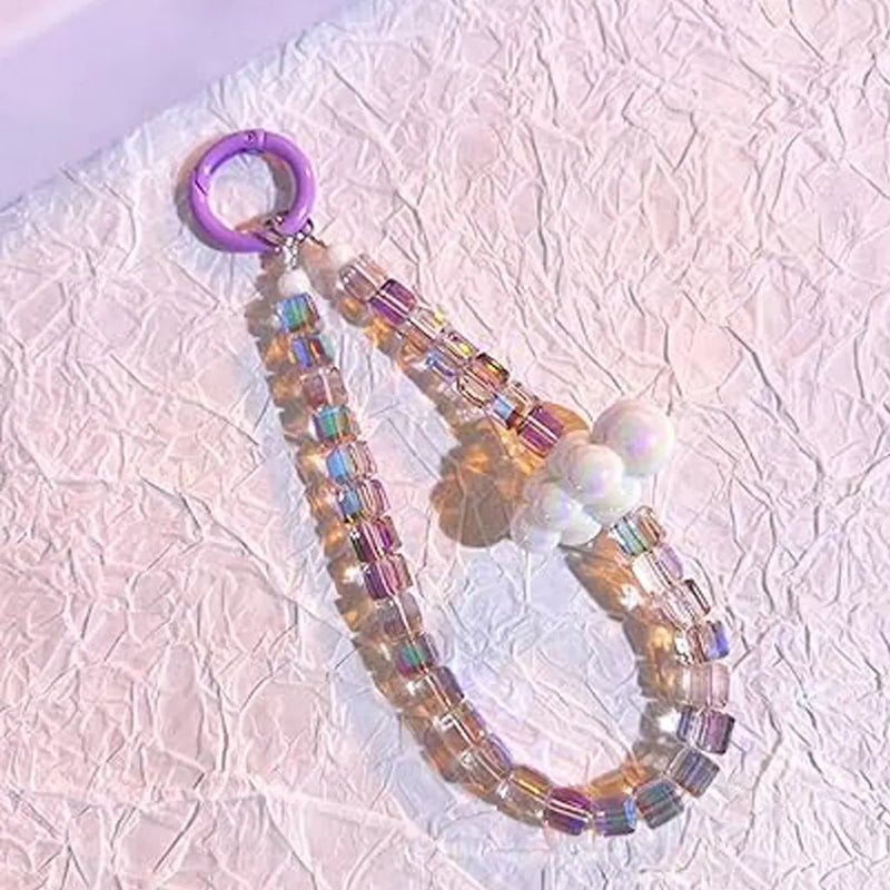 Kawaii Glass Bead Cloud Phone Charm